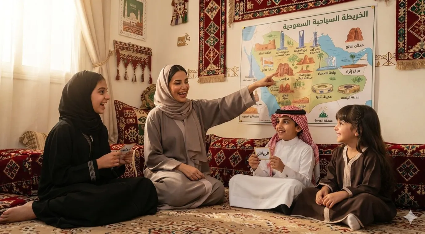 صورة بطاقات معالم المدن السعودية