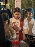 الأطفال يشاركون بفعالية الحكواتي. الصورة من حساب حي حراء الثقافي على منصة x