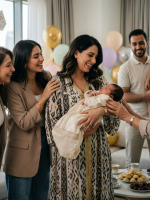 صورة ضيوف حول المولود في العيد