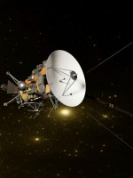 مركبة فضاء تخترق الفضاء الخارجي