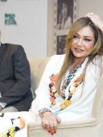 ليلى علوي من ندوتها بمهرجان أسوان- الصورة من المكتب الاعلامي للمهرجان 