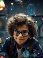 صورة تعبر عن طفل شديد الذكاء