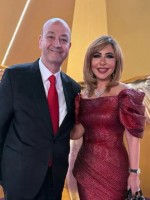 لميس الحديدي وعمرو أديب -الصورة من صفحة لميس الحديدي على فيس بوك