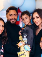 تامر حسني وبسمة بوسيل وابنائهما- الصورة من حساب بسمة على إنستغرام