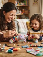 صورة ماذا يمكنك أن تصنعي باستخدام جوارب قديمة وأزرار للأطفال؟