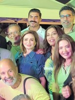 جانب من اجتماع نقابة المهن التمثيلية- الصورة من حساب إلهام شاهين على إنستغرام