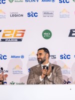 المؤتمر الصحفي الافتتاحي لبطولة كأس العالم للرياضات الإلكترونيّة 2026 في باريس - (من اليمين إلى اليسار) مارينا فيراري، وزيرة الرياضة والشباب والحياة المجتمعية الفرنسية؛  الأمير فيصل بن بندر بن سلطان آل سعود، عضو مجلس إدارة مؤسسة الرياضات الإلكترونية ورئيس مجلس إدارة الاتحاد السعودي للرياضات الإلكترونية؛ رالف رايشرت، الرئيس التنفيذي لمؤسسة الرياضات الإلكترونيّة