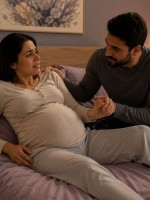 صورة لحامل في حالة مخاض