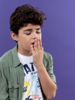 صورة لطفل مصاب بالسعال