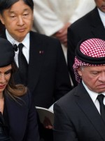 الملك عبد الله الثاني والملكة رانيا في دير وستمنستر بلندن -مصدر الصورة: Gareth Fuller / POOL / AFP
