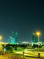 مملكة البحرين تزدان باللون الأخضر احتفاءً باليوم الوطني السعودي - مصدر الصورة: واس