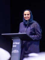 الشيخة المياسة بنت حمد آل ثاني، رئيس مجلس أمناء متاحف قطر- مصدر الصورة: حساب وكالة الأنباء القطرية على منصة إكس