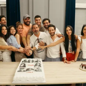 فريق عمل فيلم هيبتا - المناظرة الأخيرة - الصورة من حساب المخرج هادي الباجوري على انستغرام