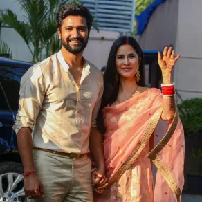 فيكي كوشال وكاترينا كيف (Vicky Kaushal and Katrina Kaif in Mumbai). مصدر الصورة: Sujit JAISWAL / AFP