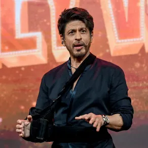 شاروخان في مومباي (Shah Rukh Khan in Mumbai). مصدر الصورة: Sujit JAISWAL / AFP