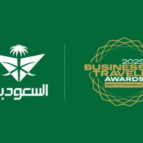 شعار جائزة أفضل مقصورة التي حصدتها الخطوط السعودية الخطوط السعودية