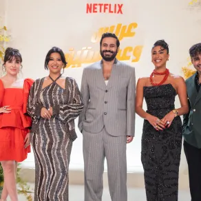 أبطال فيلم "عريس وعروستين" - الصورة من المكتب الإعلامي لنتفليكس أبطال فيلم "عريس وعروستين" - الصورة من المكتب الإعلامي لنتفليكس