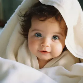 طفل رضيع يتواصل بالنظرات مع أمه صورة لطفل رضيع