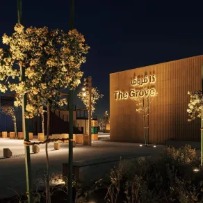  "ذا قروڤ"، إحدى الوجهات الجديدة ضمن مشروع المسار الرياضي. الصورة من وكالة الأنباء السعودية "واس"