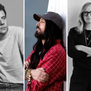 من اليمين الى اليسار: سارة بيرتون وأليساندرو ميكيلي وجوناثان أندرسون - الصور من انستغرام المدراء الابداعيين