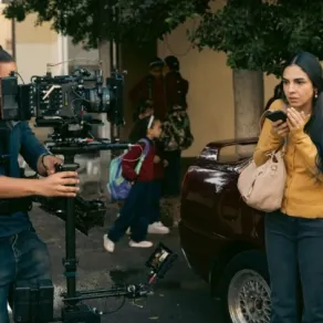 سلمى أبوضيف في كواليس مسلسل عرض وطلب- الصورة من حسابها على إنستغرام