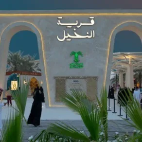 قرية النخيل - الصورة من حساب المركز الوطني للنخيل والتمور على "إكس" قرية النخيل