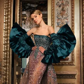 تصميم من مجموعة زياد نكد للأزياء الراقية ربيع 2026- الصورة من العلامة