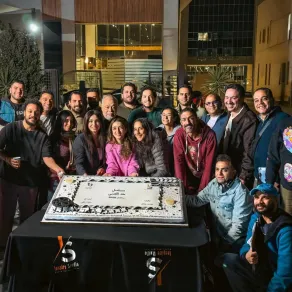 الاحتفال بانطلاق تصوير مسلسل حد أقصى- الصورة من حساب روجينا على فيس بوك الاحتفال بانطلاق تصوير مسلسل حد أقصى- الصورة من حساب روجينا على فيس بوك