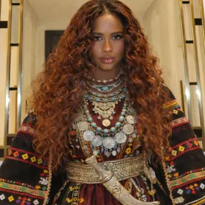 داليا مبارك بإطلالة تراثية بيوم التأسيس 2026 -الصورة من حسابها على إنستغرام