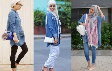 ملابس محجبات: قميص الجينز لكلّ الفصول!