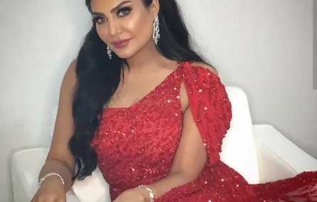 أمل العوضي متألقة بالأحمر من توقيع يوسف الجسمي
