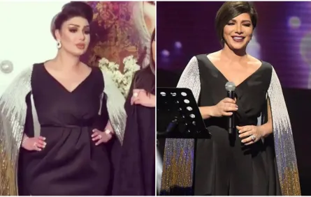 أصالة نصري وهنادي الكندري بالإطلالة نفسها من يوسف الجسمي