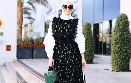 فساتين محجبات سواريه دانتيل من وحي مدونات الخليج