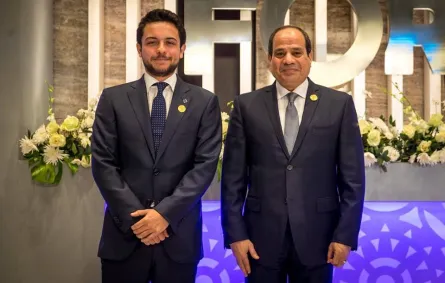 الرئيس المصري عبدالفتاح السيسي والأمير الحسين بن عبد الله الثاني.jpg