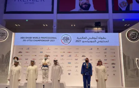 لينا أول لاعبة سعودية تحقق ميدالية البرونزية في بطولة أبو ظبي العالمية لمحترفي الجوجيتسو