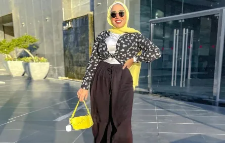 موديلات بنطلونات سوداء واسعة للمحجبات