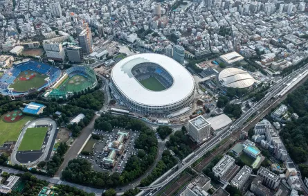 ملعب طوكيو يلفت الأنظار في أولمبياد 2020 