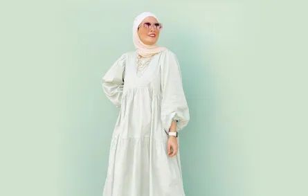 نورهان حسن بفستان فضفاض