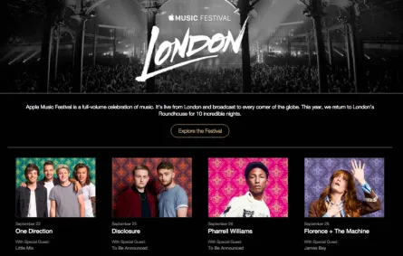 بتطبيق Apple Music... آبل تبدأ في بث الحفلات المباشرة