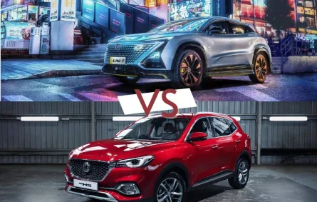 مقارنة بين  شانجان uni t و ام جي HS