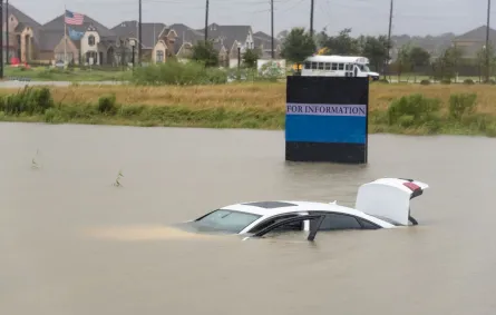 صورة تعبيرية لغرق سيارة