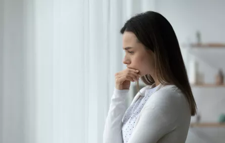 امرأة تعاني من الاكتئاب 