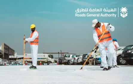 تجربة تقنية جديدة لتبريد الطرق - الهيئة العامة للطرق في المملكة العربية السعودية