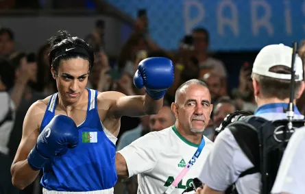 الملاكمة الجزائرية إيمان خليف - الصورة من MOHD RASFAN : AFP