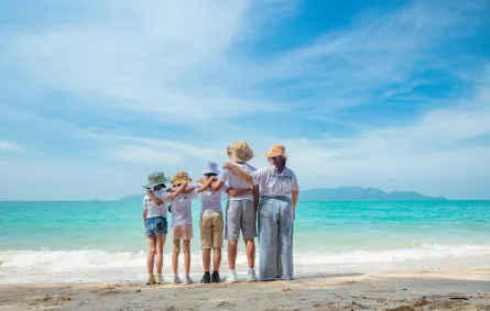 الاستجمام مع العائلة