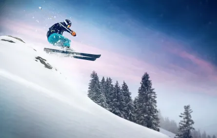 متعة التزلج في الشتاء