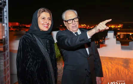 الأستاذة لمى الشثري مع الرئيس التنفيذي لمجموعة شركة الدرعية جيري إنزيريلو