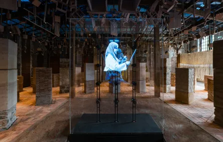 جانب من الجناح المغربي ببينالي البندقية للعمارة 2025