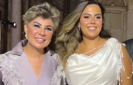 مفيدة شيحة في عقد قران ابنتها منة - الصورة من حساب الإعلامية مفيدة على إنستغرام