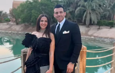 دنيا سمير غانم برفقة زوجها الإعلامي رامي رضوان- الصورة من صفحتها الرسمية على إنستغرام